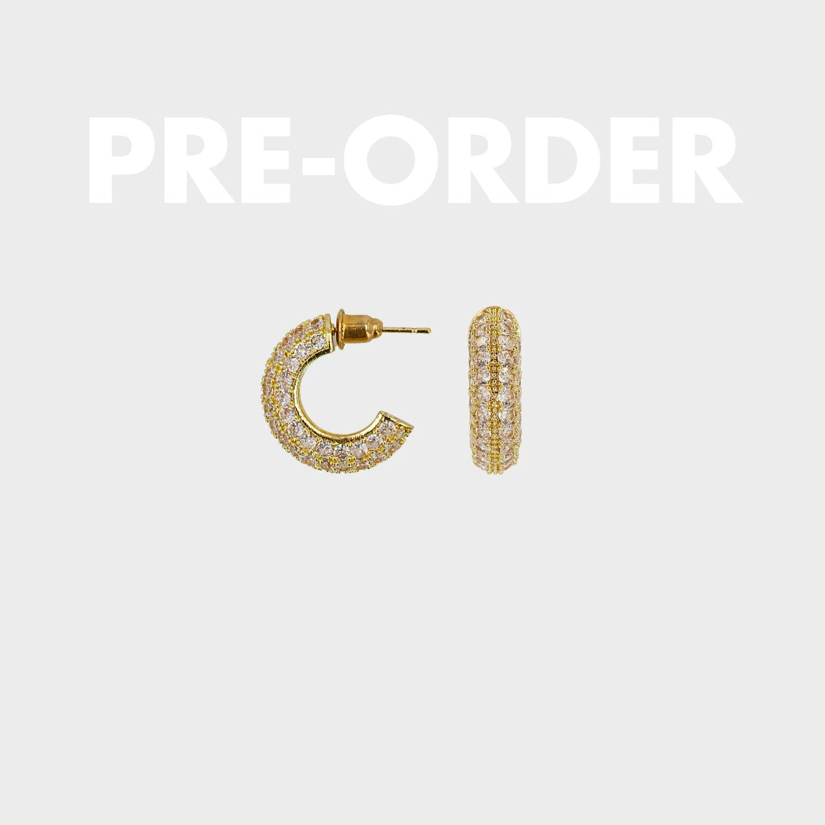 Wide Stone Hoops - Pre-Order