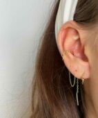 mini twisted hoops guld